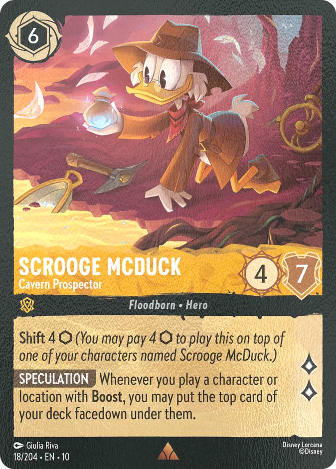 Scrooge McDuck - Cavern Prospector - 18/204 [Whispers in the Well] [Cold Foil]