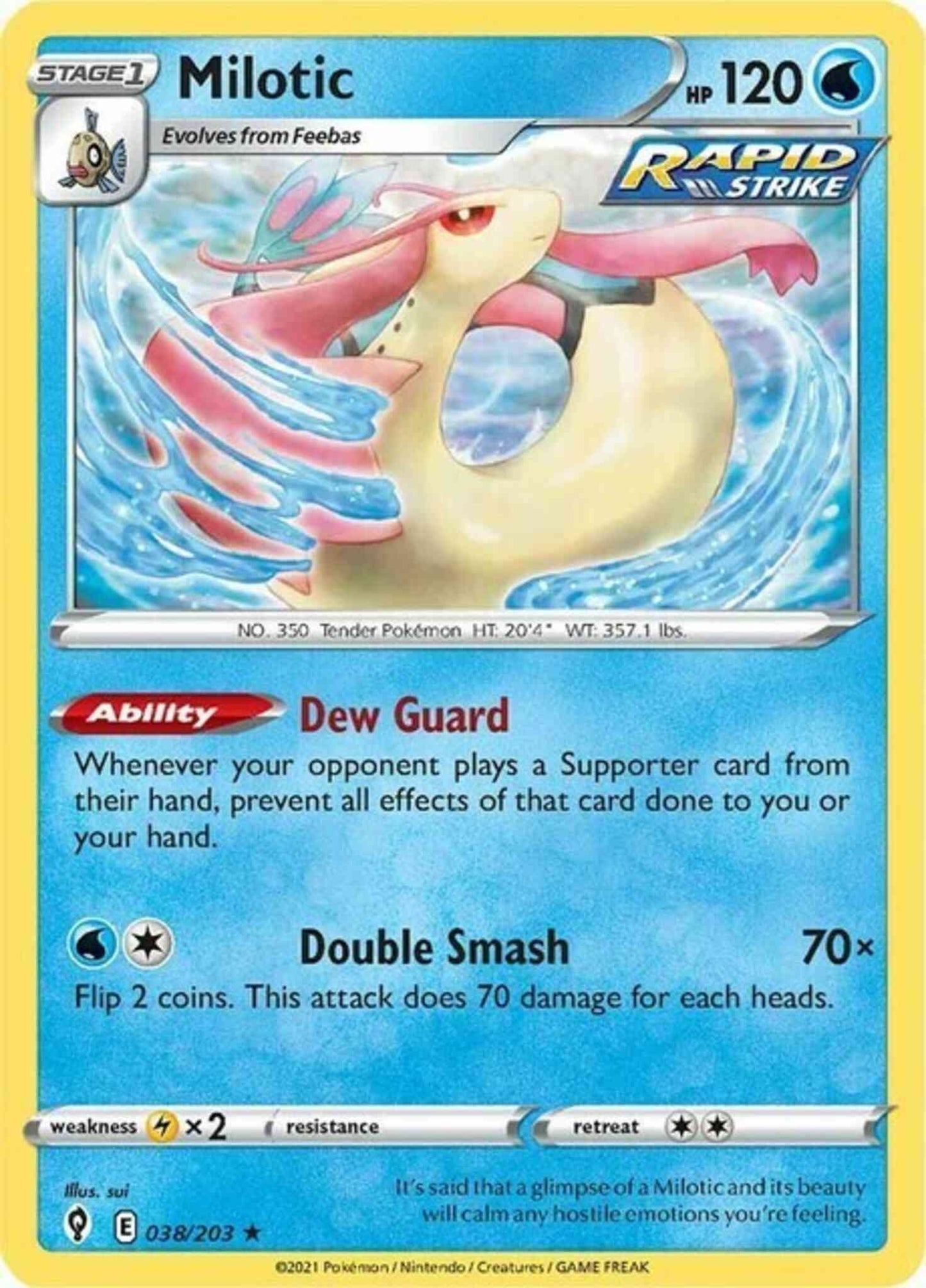 Milotic - 038/203 - Rare [swsh7-038] [Non-Holo]