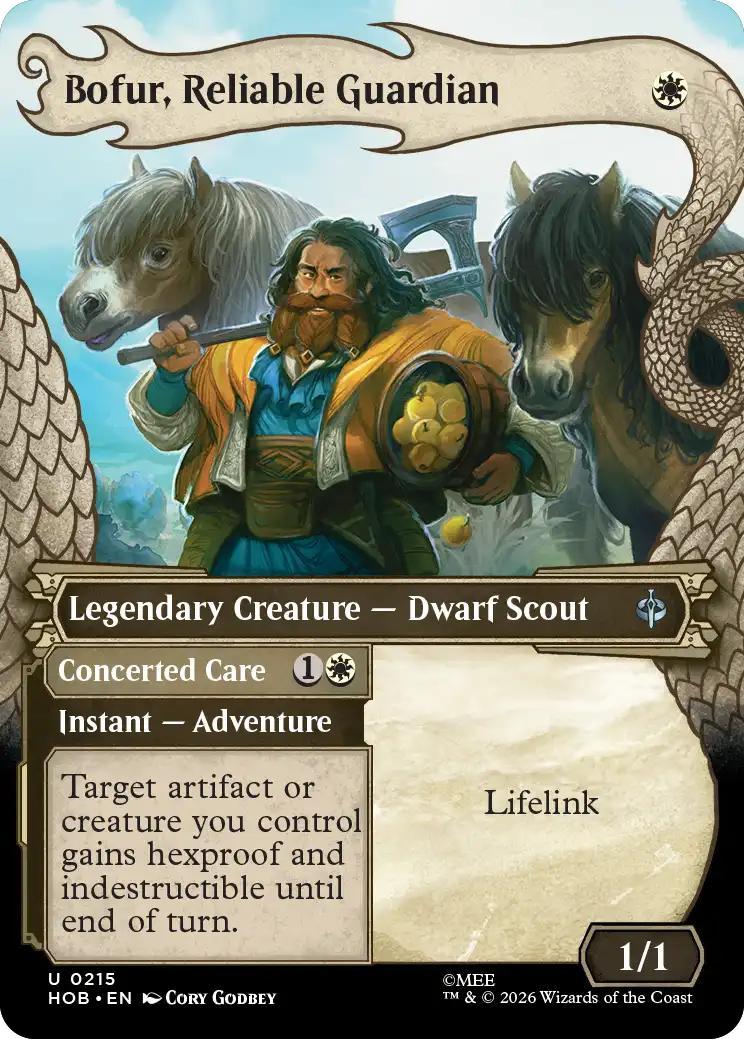 Bofur, Reliable Guardian // Concerted Care [215] [Borderless] [Dragon Hoard] [The Hobbit] [Non-Foil]