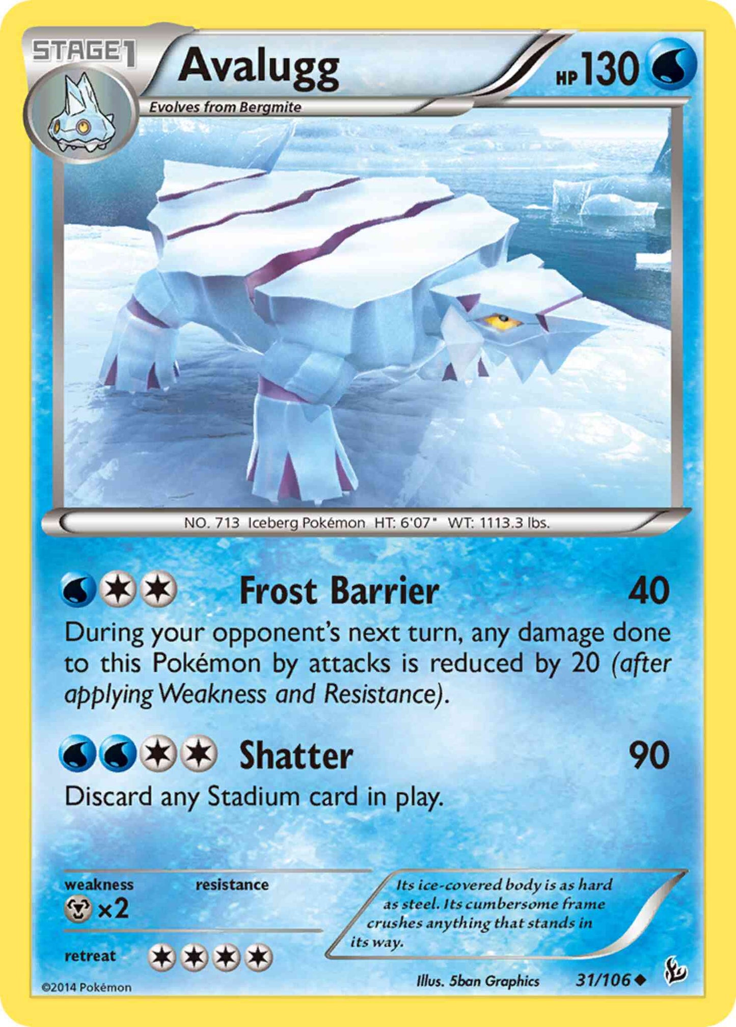 Avalugg - 31/106 - Uncommon [xy2-31] [Reverse Holo]