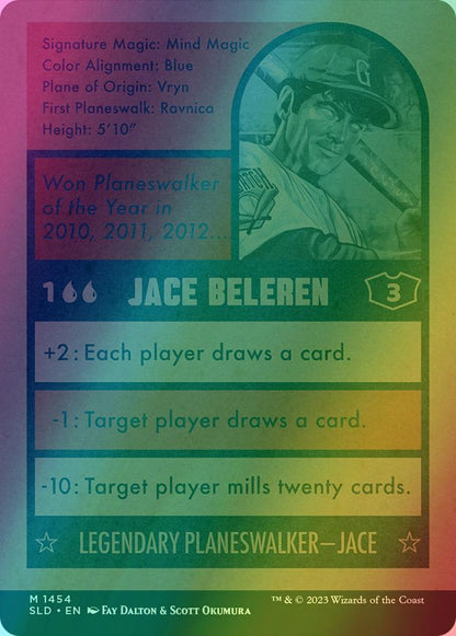 Jace Beleren // Jace Beleren [1454] [Borderless] [Magic: The Baseballing] [Secret Lair Drop] [Foil]