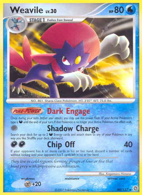 Weavile - 40/132 - Rare [dp3-40] [Non-Holo]