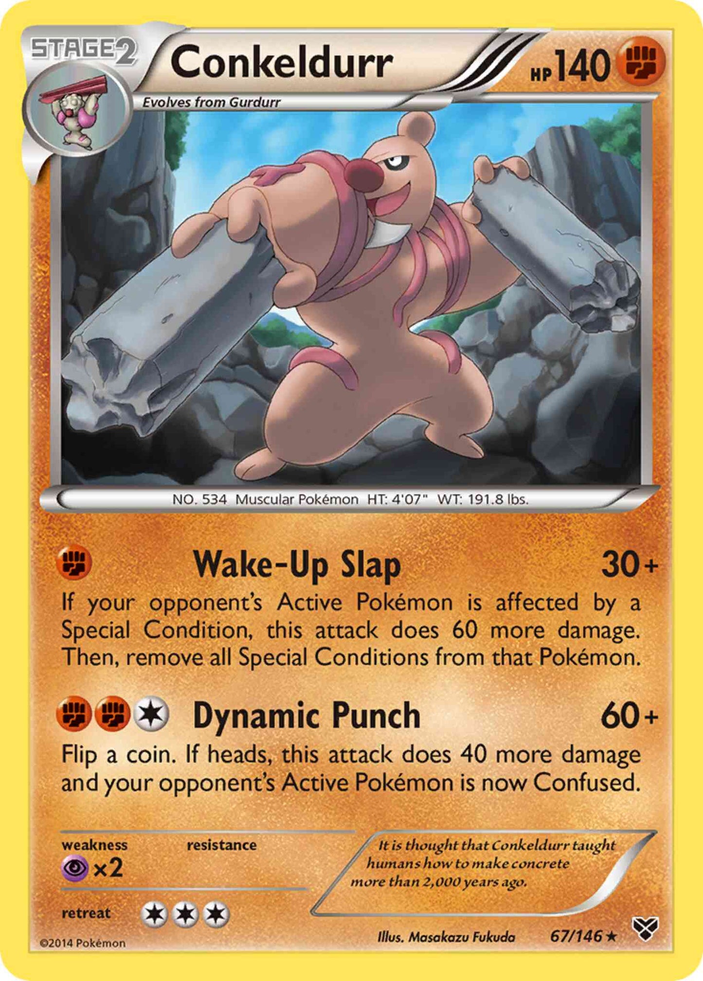 Conkeldurr - 67/146 - Rare [xy1-67] [Non-Holo]