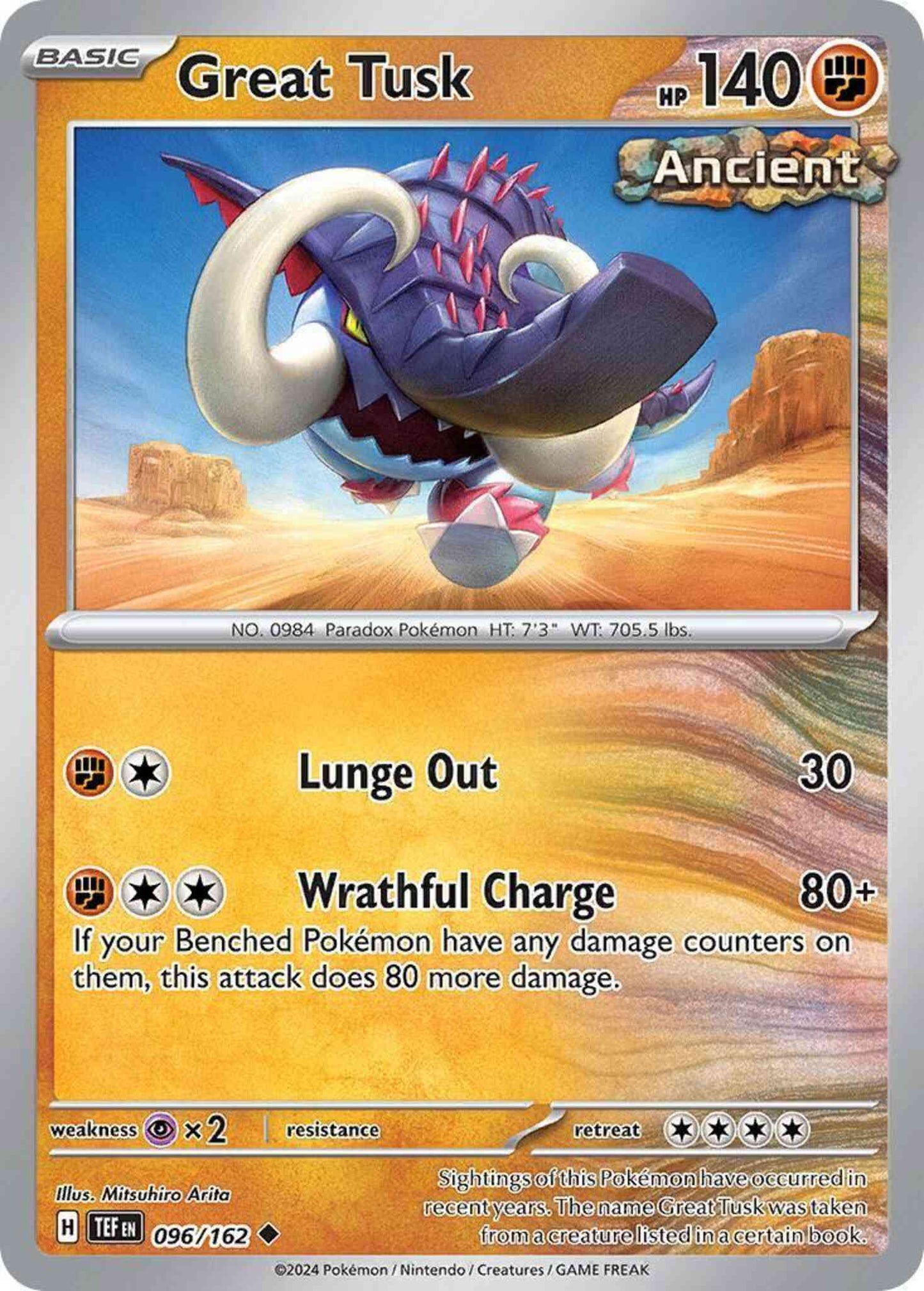 Great Tusk - 096/162 - Uncommon [sv05-096] [Non-Holo]