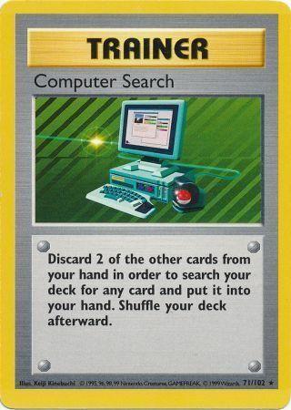 Computer Search - 71/102 - Rare - Shadowless [base1S-71] [Non-Holo]