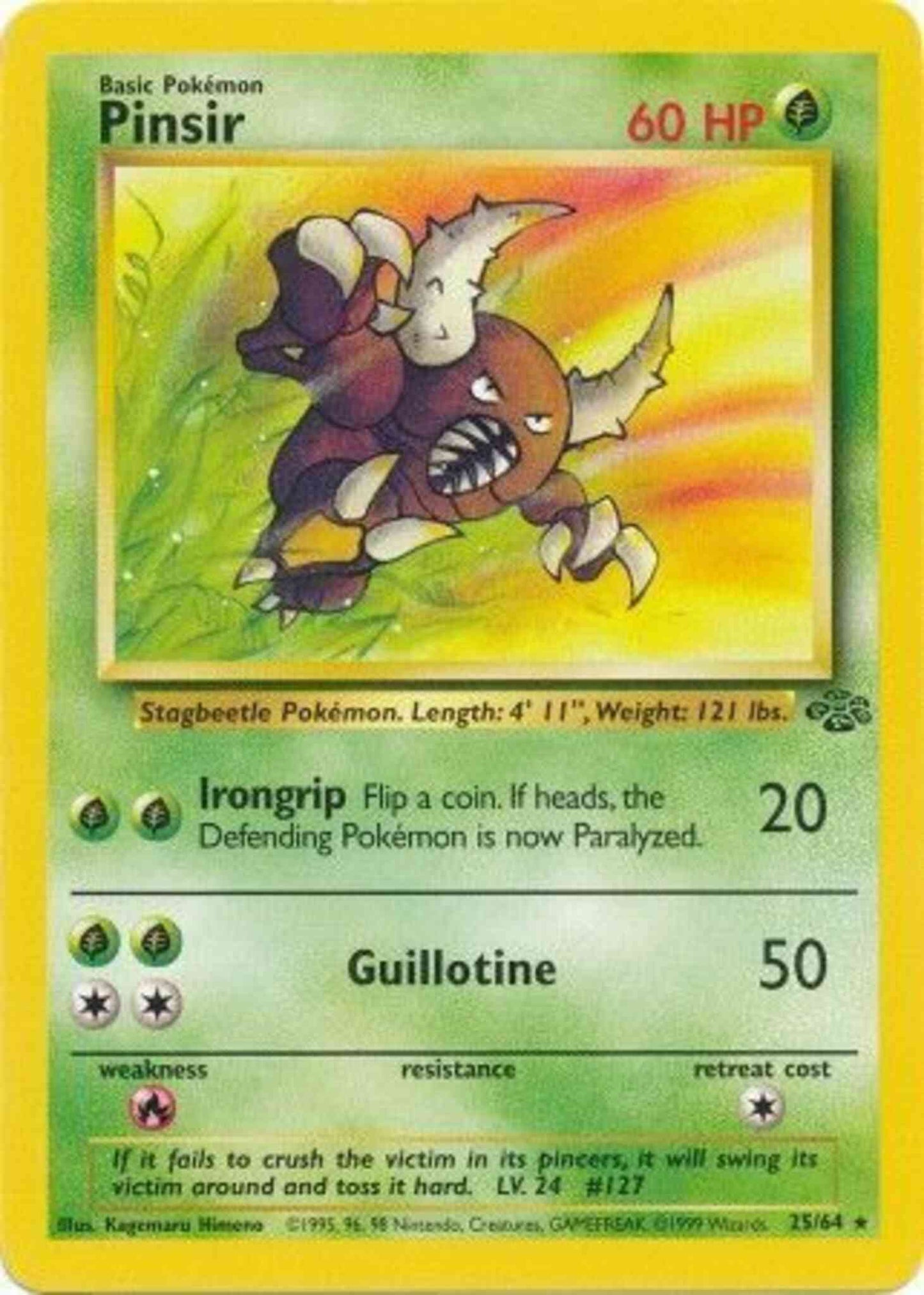 Pinsir - 25/64 - Rare - Unlimited [base2U-25] [Non-Holo]