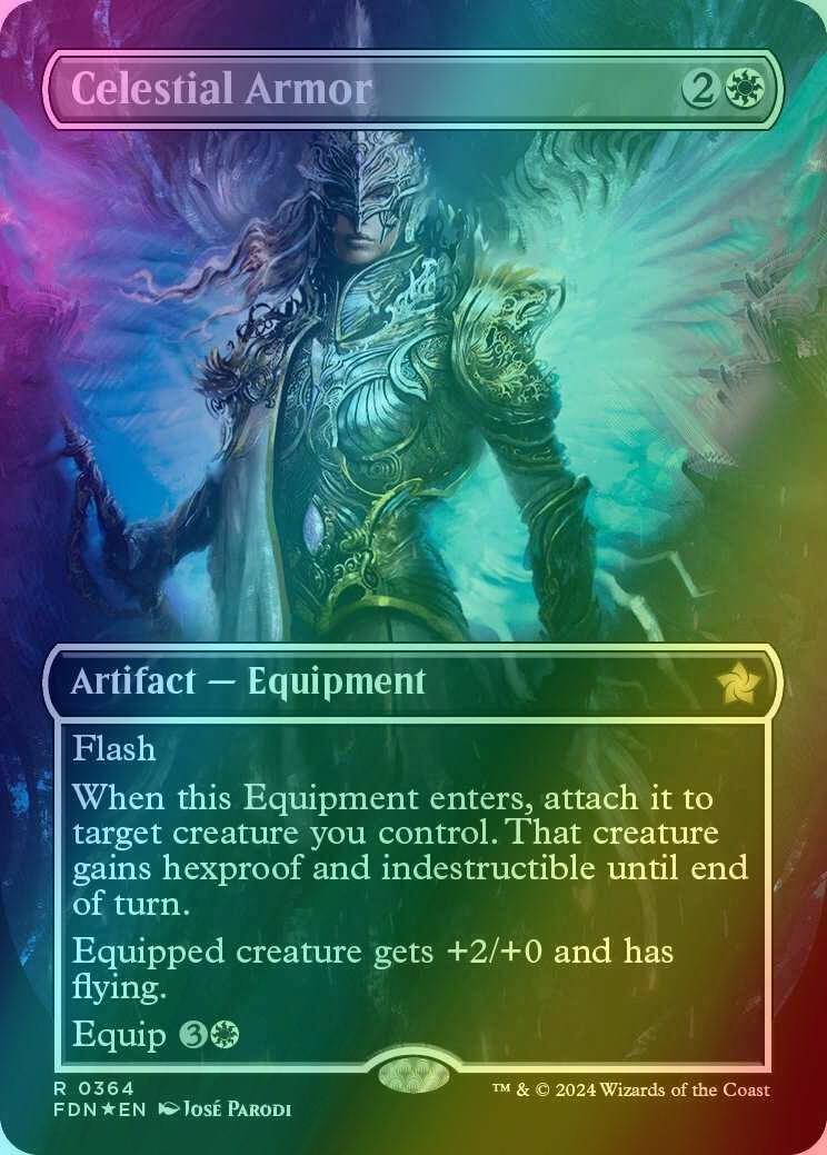 Celestial Armor [364] [Borderless] [Foundations] [Mana Foil]