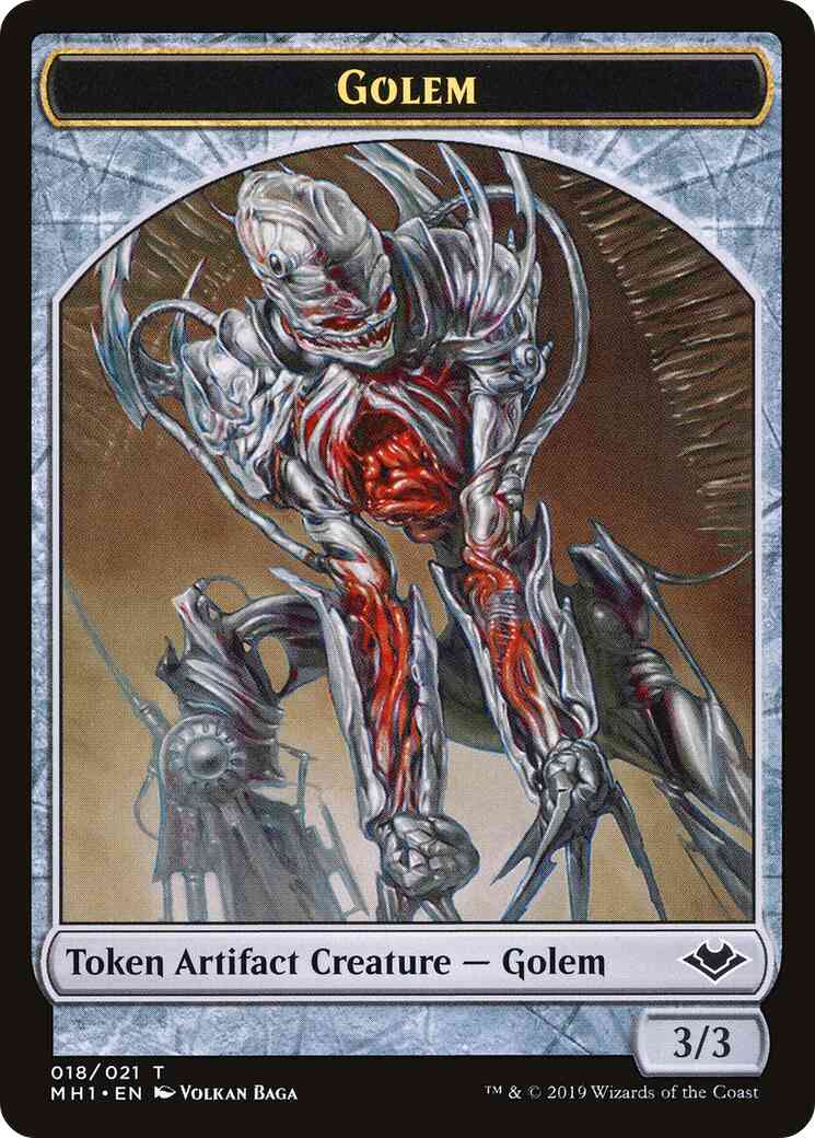 Golem Token (18) // Shapeshifter Token (01) [Modern Horizons Tokens] [Non-Foil]