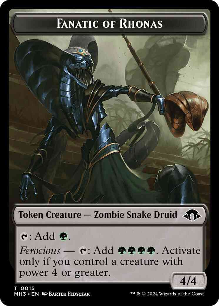 Fanatic of Rhonas Token [15] [Modern Horizons 3: Tokens] [Non-Foil]