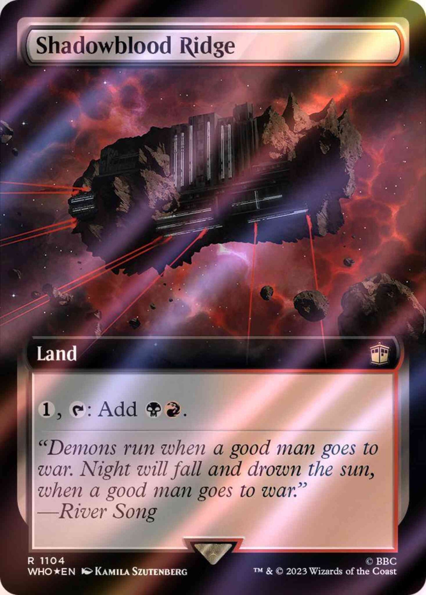 Shadowblood Ridge [1104] [Extended Art] [Universes Beyond: Doctor Who] [Surge Foil]