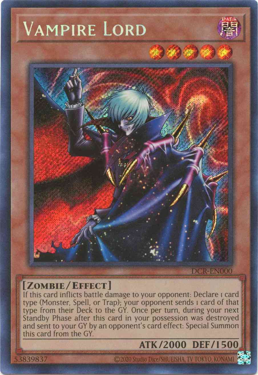Vampire Lord - 25th Anniversary - DCR-EN000 - Secret Rare - Unlimited
