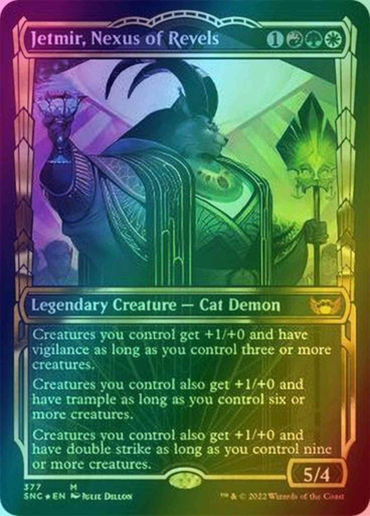 Jetmir, Nexus of Revels [377] [Golden Age Showcase] [Streets of New Capenna] [Gilded Foil]