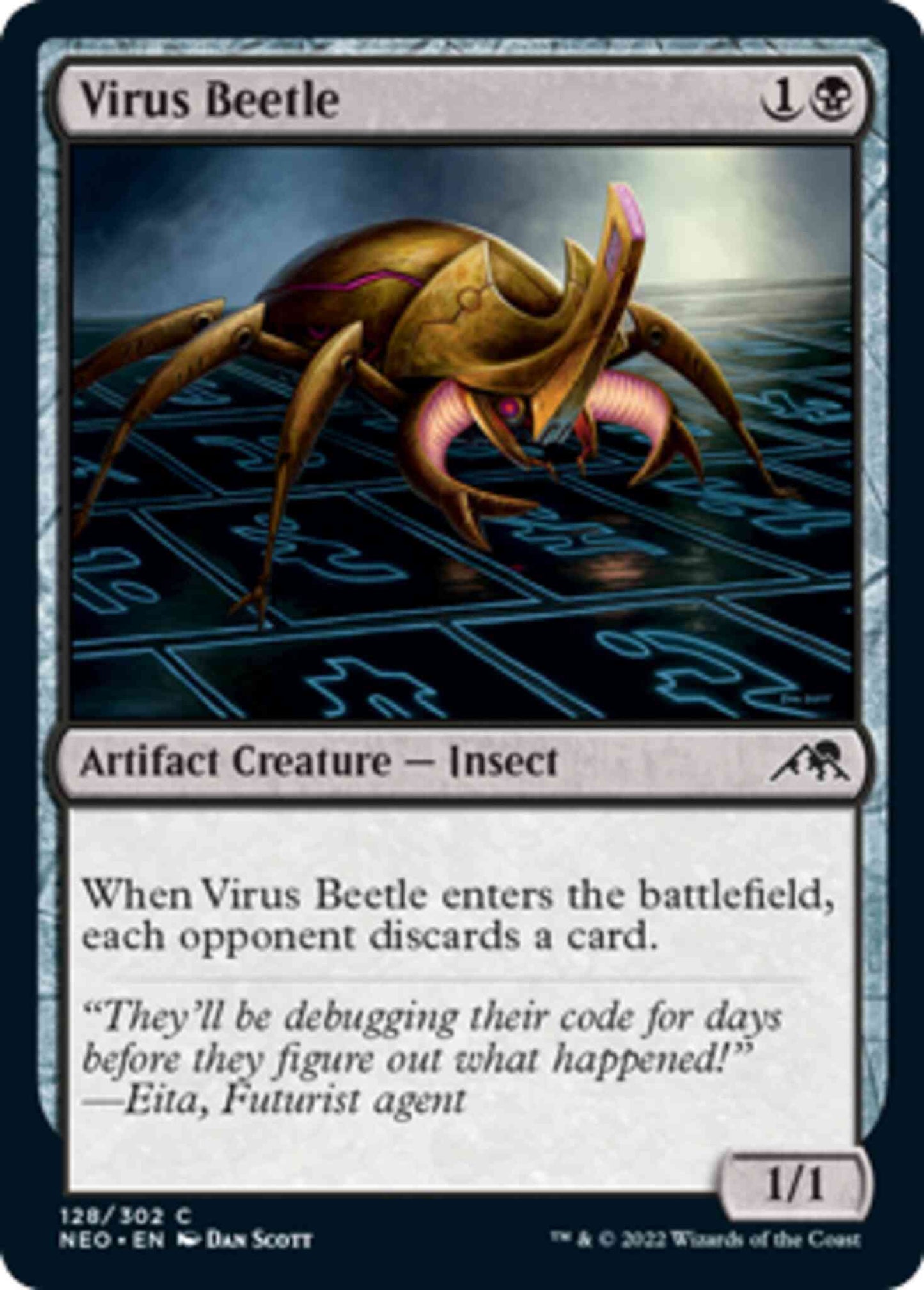Virus Beetle [128] [Kamigawa: Neon Dynasty] [Non-Foil]
