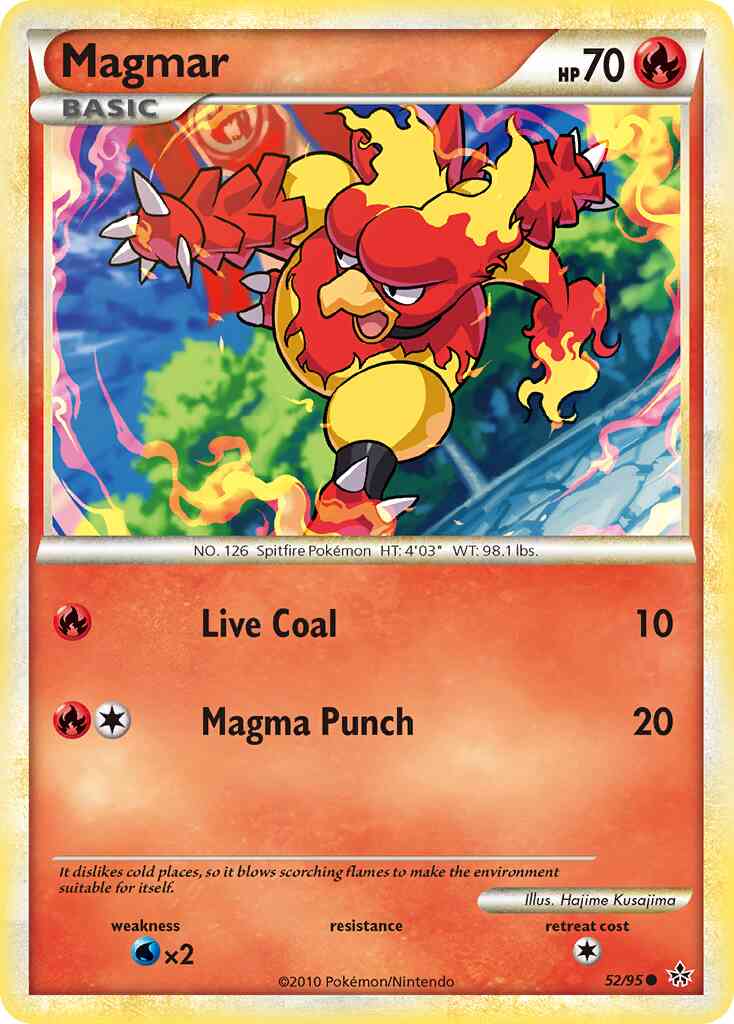 Magmar - 52/95 - Common [hgss2-52] [Reverse Holo]