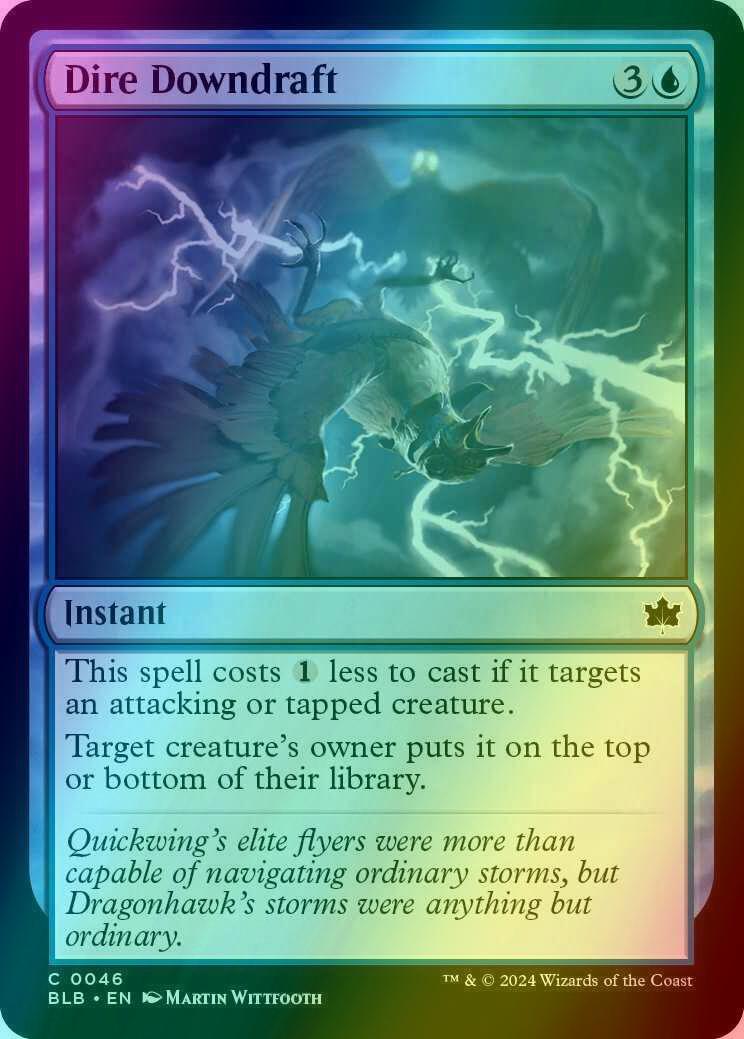 Dire Downdraft [46] [Bloomburrow] [Foil]