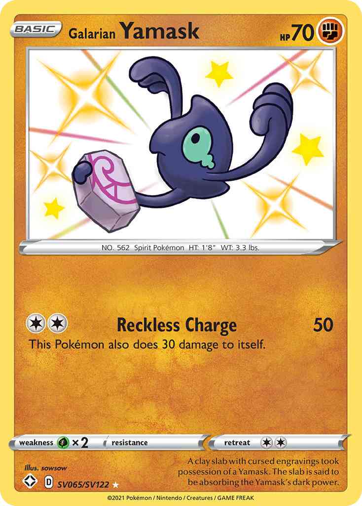 Galarian Yamask - SV065/SV122 - Rare Shiny [swsh45sv-SV065] [Holo]