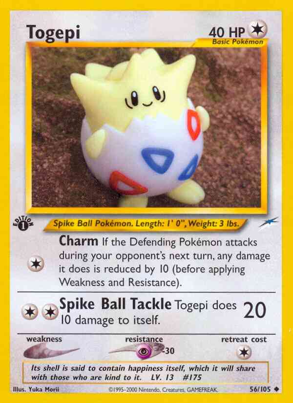 Togepi - 56/105 - Uncommon - 1st Edition [neo4-56] [Non-Holo]