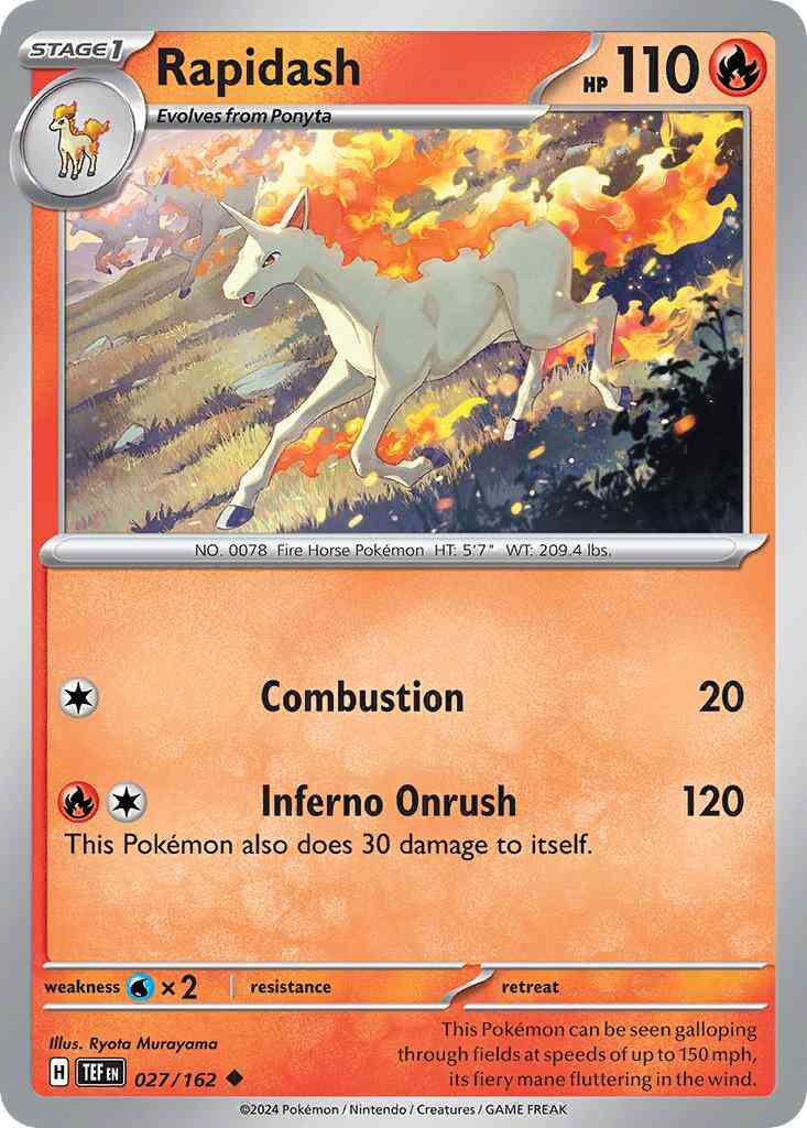 Rapidash - 027/162 - Uncommon [sv05-027] [Non-Holo]