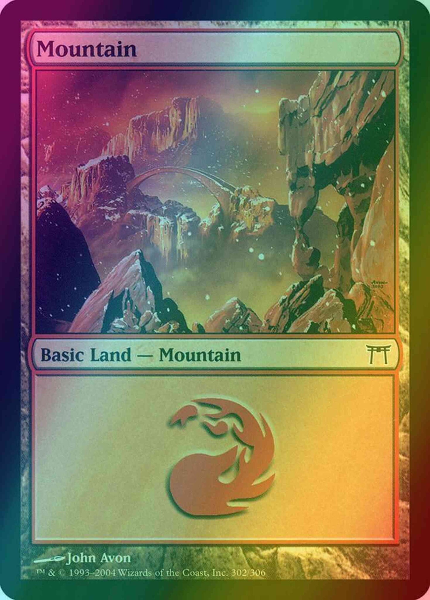 Mountain [302] [Champions of Kamigawa] [Foil]