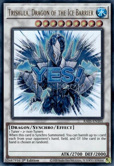 Trishula, Dragon of the Ice Barrier - Stamp - RA05-EN101 - Ultra Rare - 1st Edition