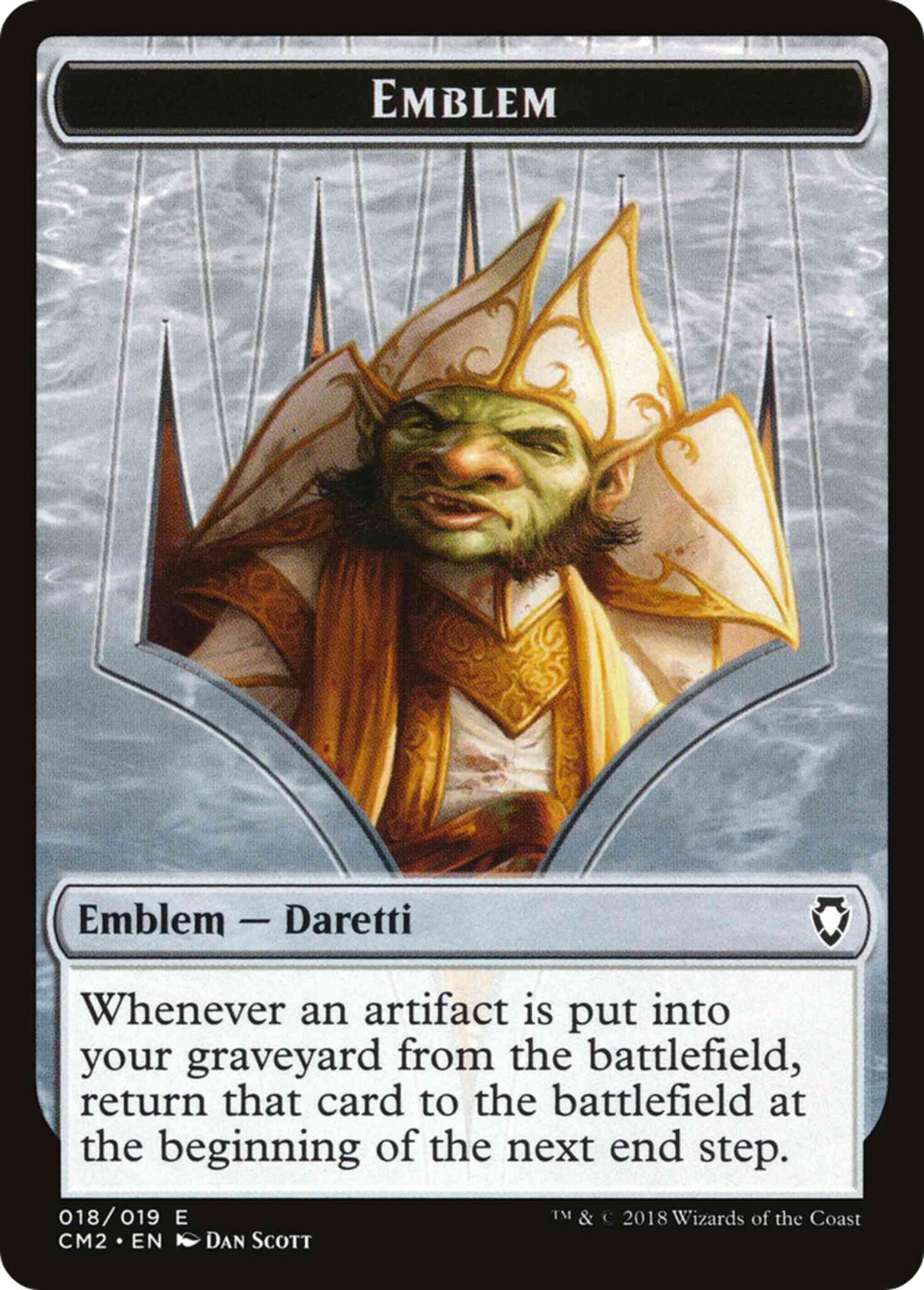 Daretti, Scrap Savant Emblem (18) // Treasure Token (21) [CM2/MH2 Set Symbol] [Heads I win, Tails You Lose] [Secret Lair Drop] [Non-Foil]