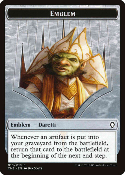 Daretti, Scrap Savant Emblem (18) // Treasure Token (21) [CM2/MH2 Set Symbol] [Heads I win, Tails You Lose] [Secret Lair Drop] [Non-Foil]