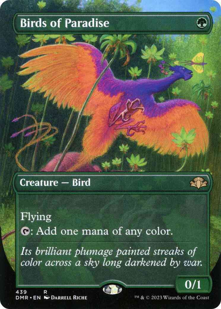 Birds of Paradise [439] [Borderless] [Dominaria Remastered] [Non-Foil]