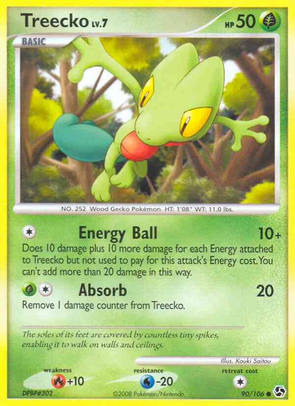 Treecko - 90/106 - Common [dp4-90] [Reverse Holo]
