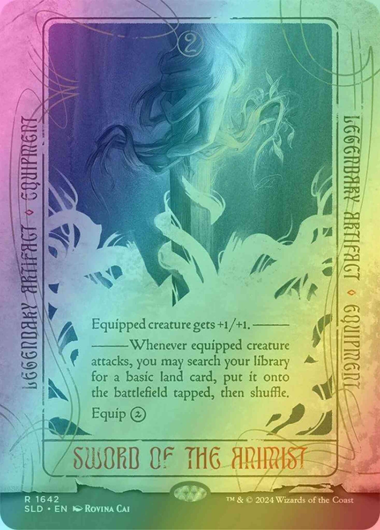 Sword of the Animist [1642] [Borderless] [Rovina Cai] [Secret Lair Drop] [Foil]