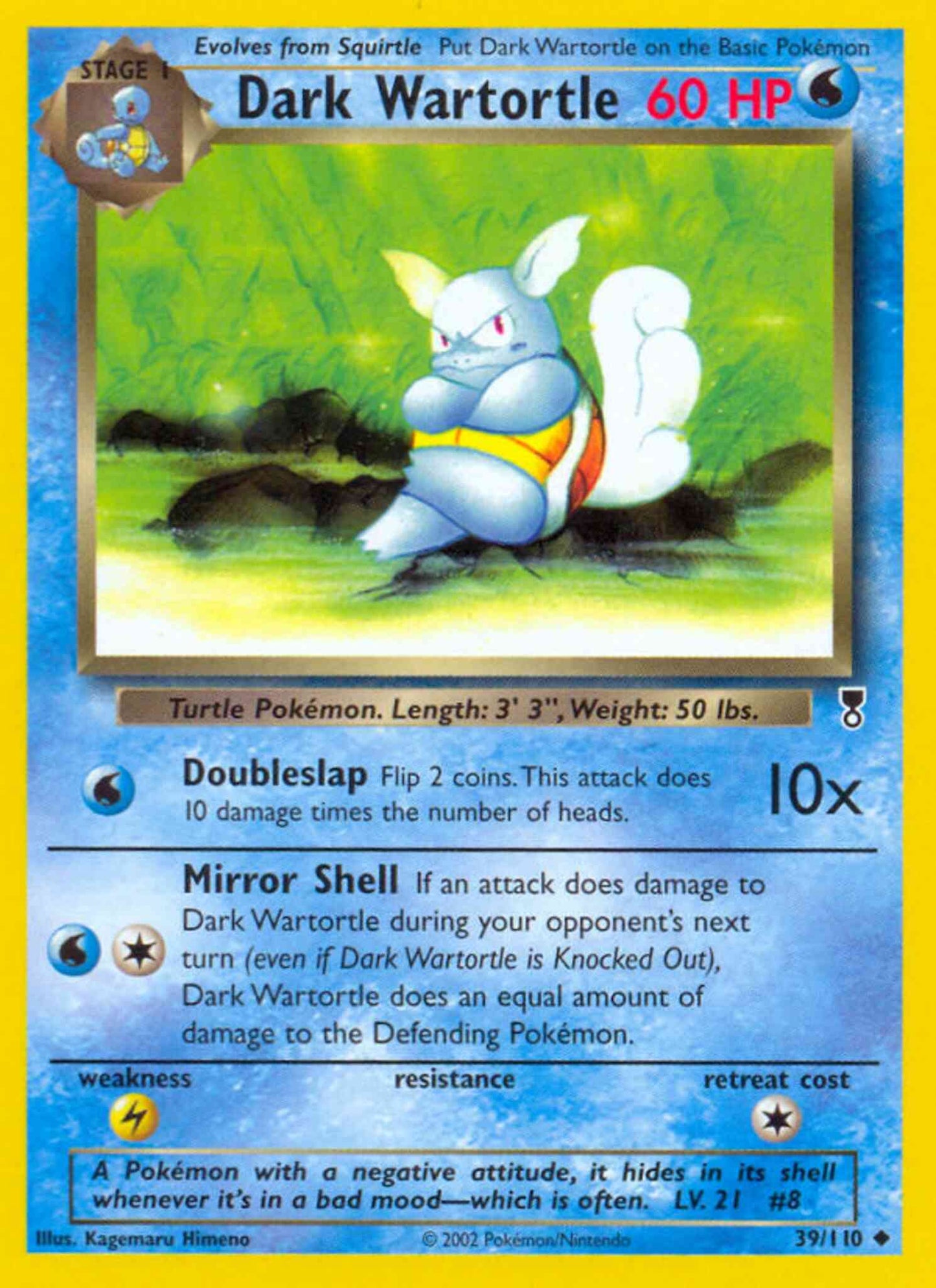 Dark Wartortle - 39/110 - Uncommon [base6-39] [Non-Holo]