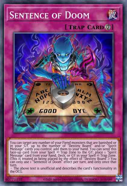 Sentence of Doom - LED5-EN005 - Super Rare - 1st Edition