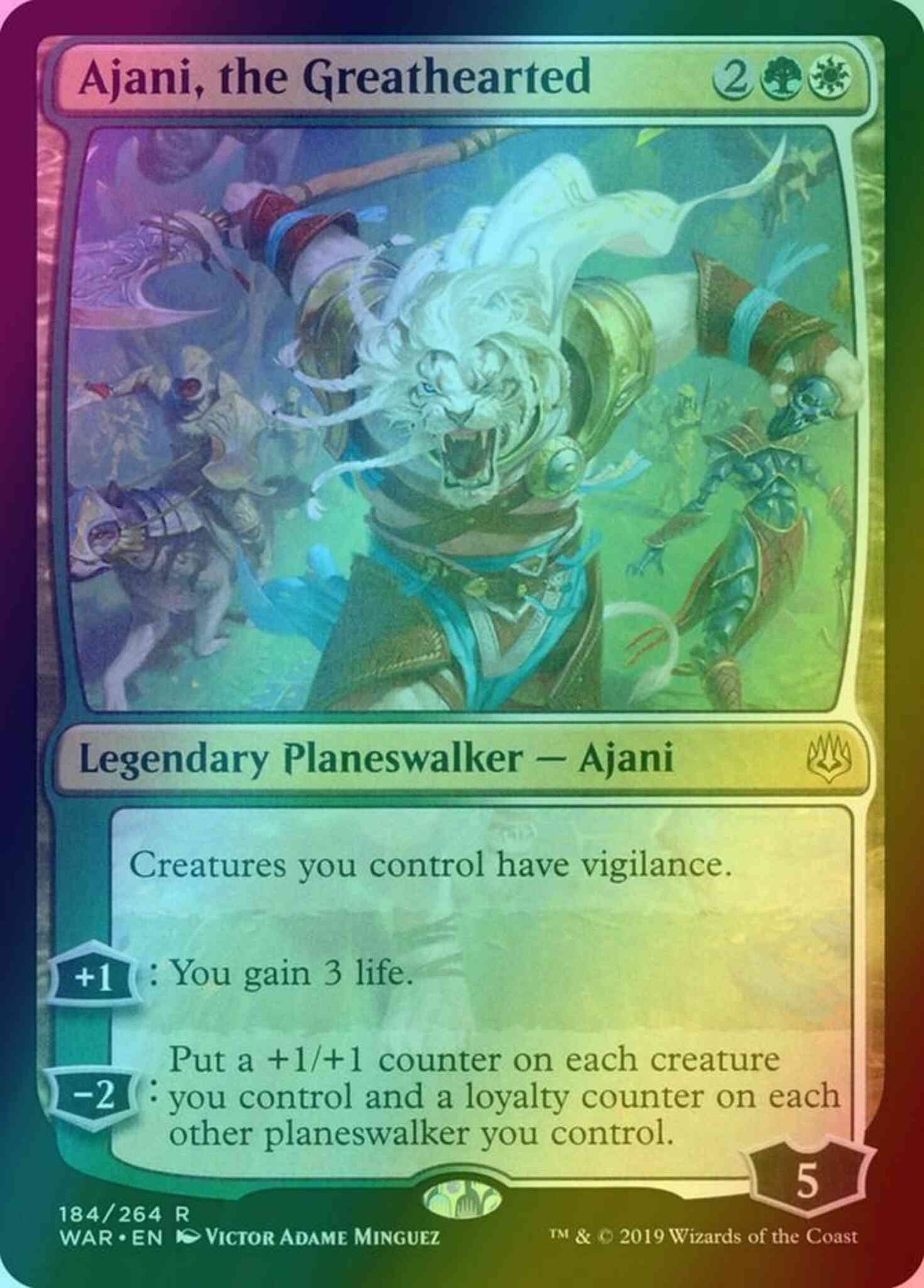 Ajani, the Greathearted [184] [War of the Spark] [Foil]
