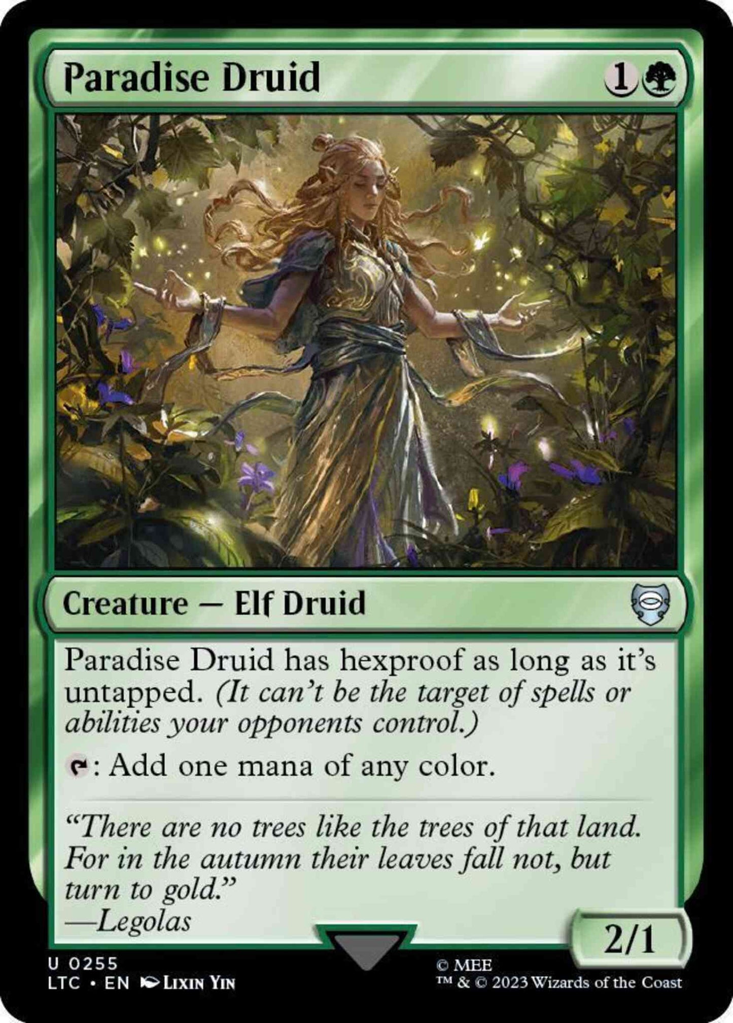 Paradise Druid [255] [The Lord of the Rings: Tales of Middle-earth: Commander] [Non-Foil]