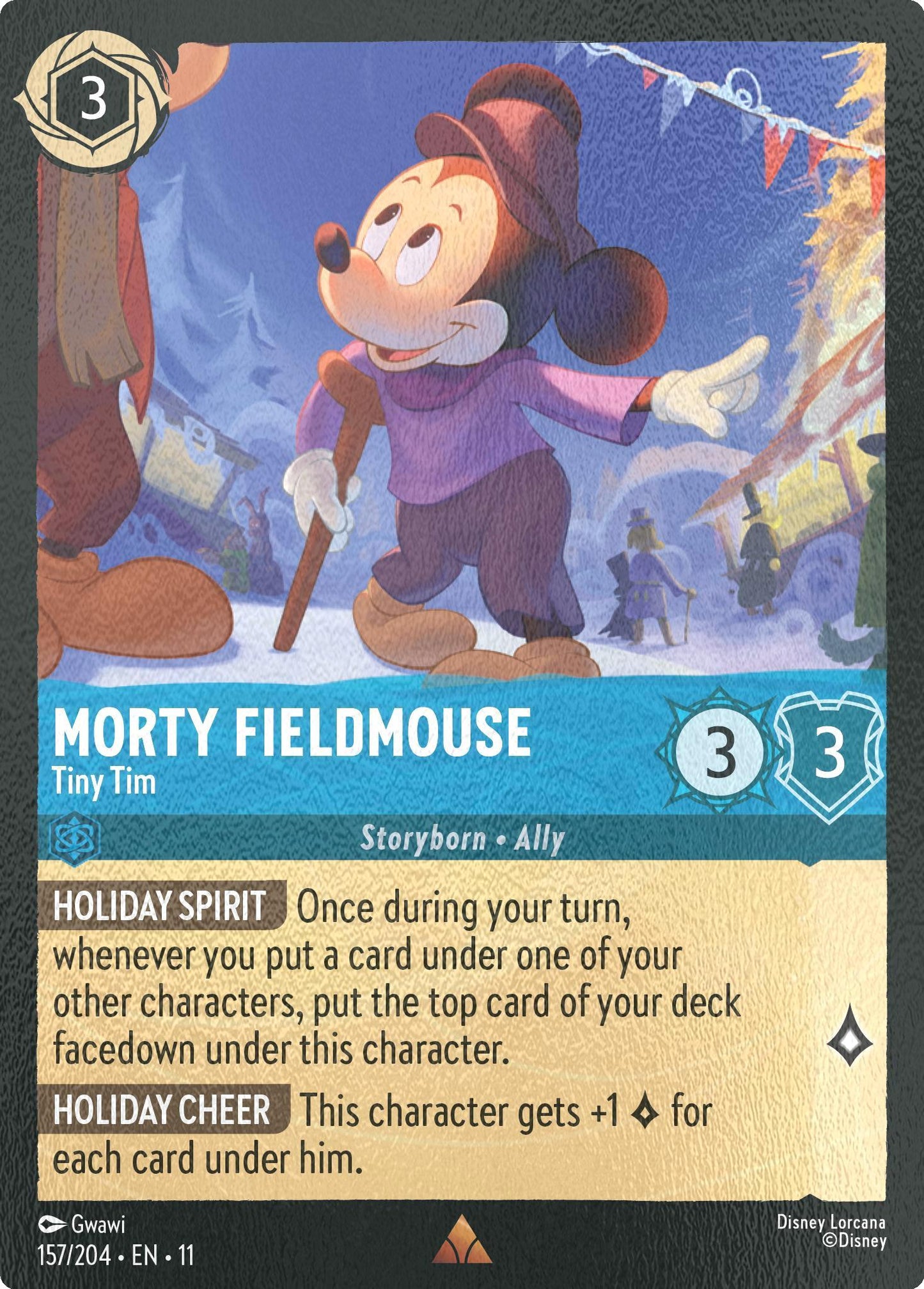 Morty Fieldmouse - Tiny Tim - 157/204 [Winterspell] [Cold Foil]