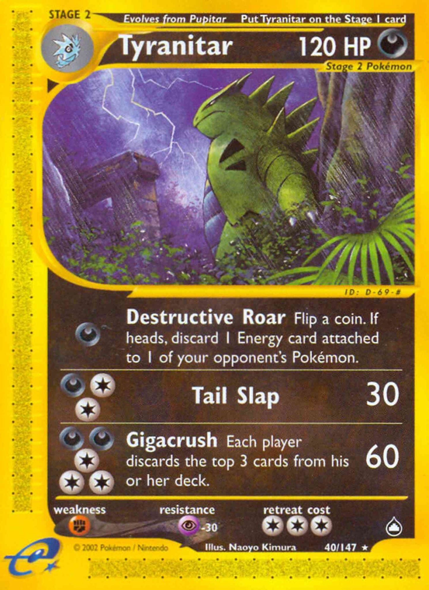 Tyranitar - 40/147 - Rare [ecard2-40] [Non-Holo]