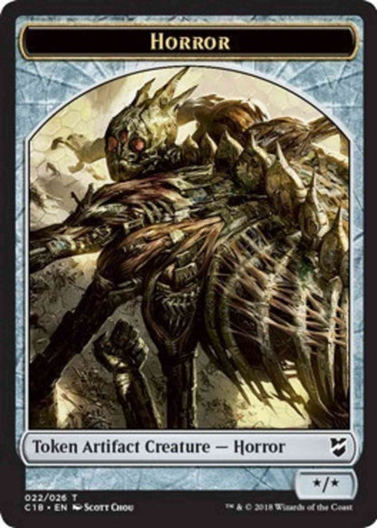 Horror Token (22) // Mask Token (04) [Commander 2018 Tokens] [Non-Foil]
