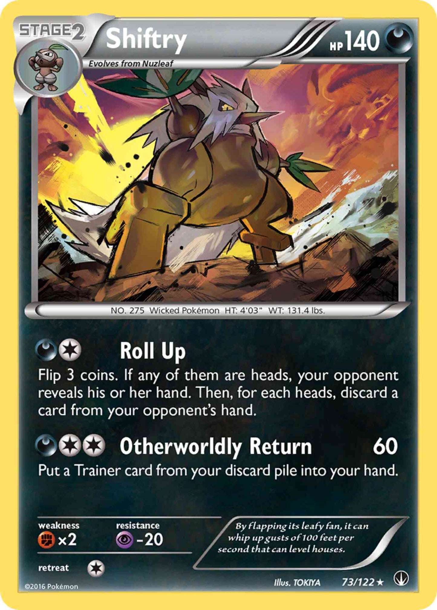 Shiftry - 73/122 - Rare [xy9-73] [Non-Holo]