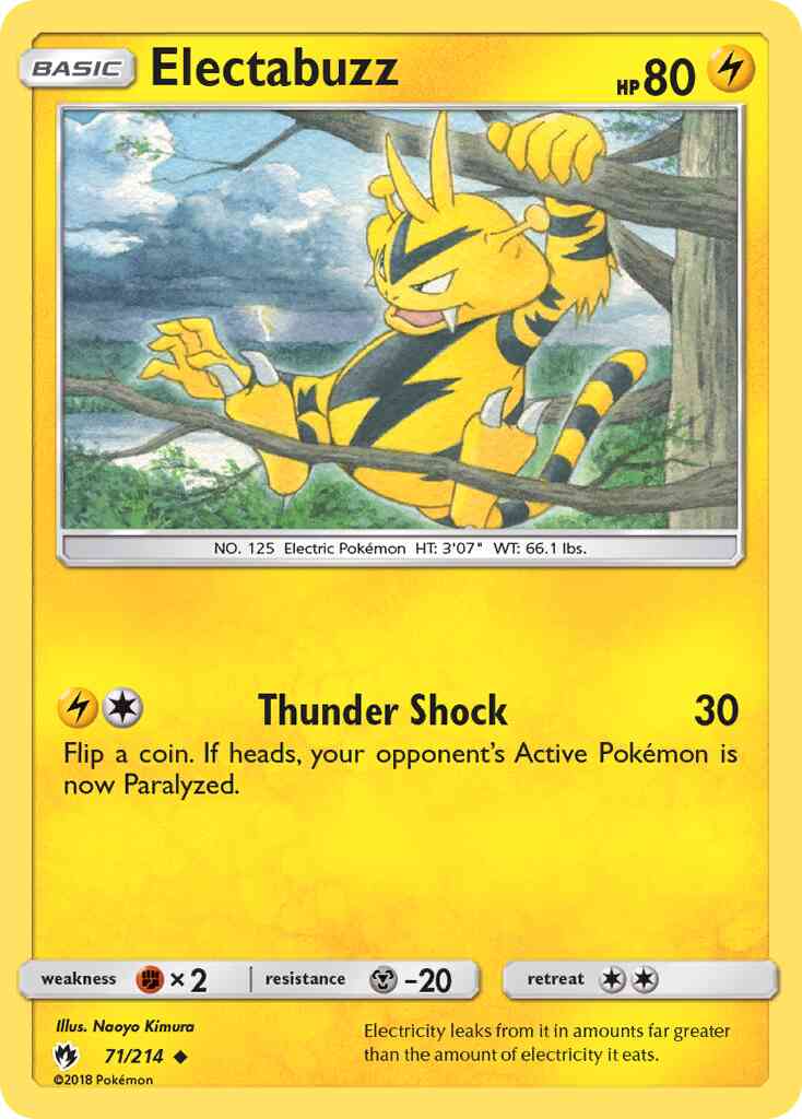 Electabuzz - 71/214 - Uncommon [sm8-71] [Reverse Holo]