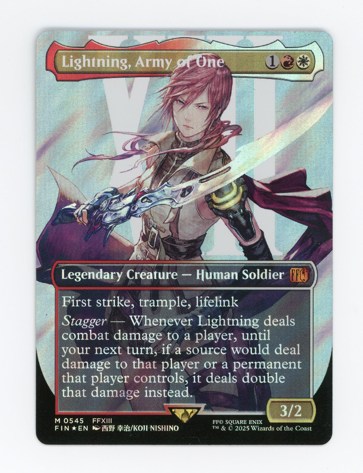 Lightning, Army of One — Borderless|Character|Surge Foil — ID 18385