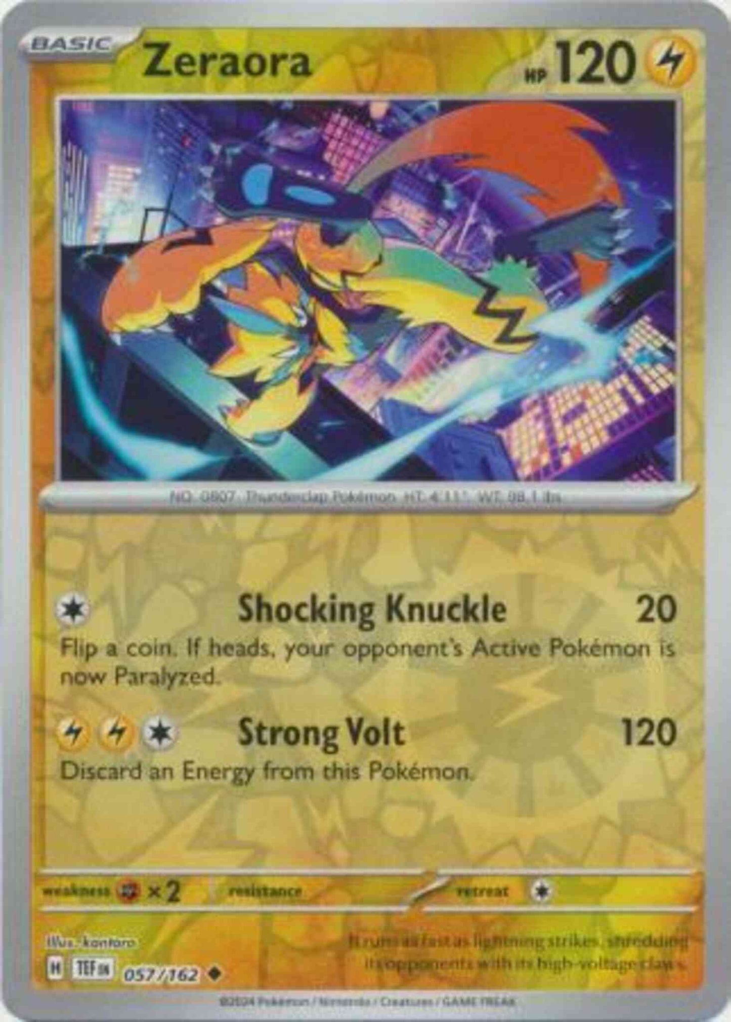 Zeraora - 057/162 - Uncommon [sv05-057] [Reverse Holo]