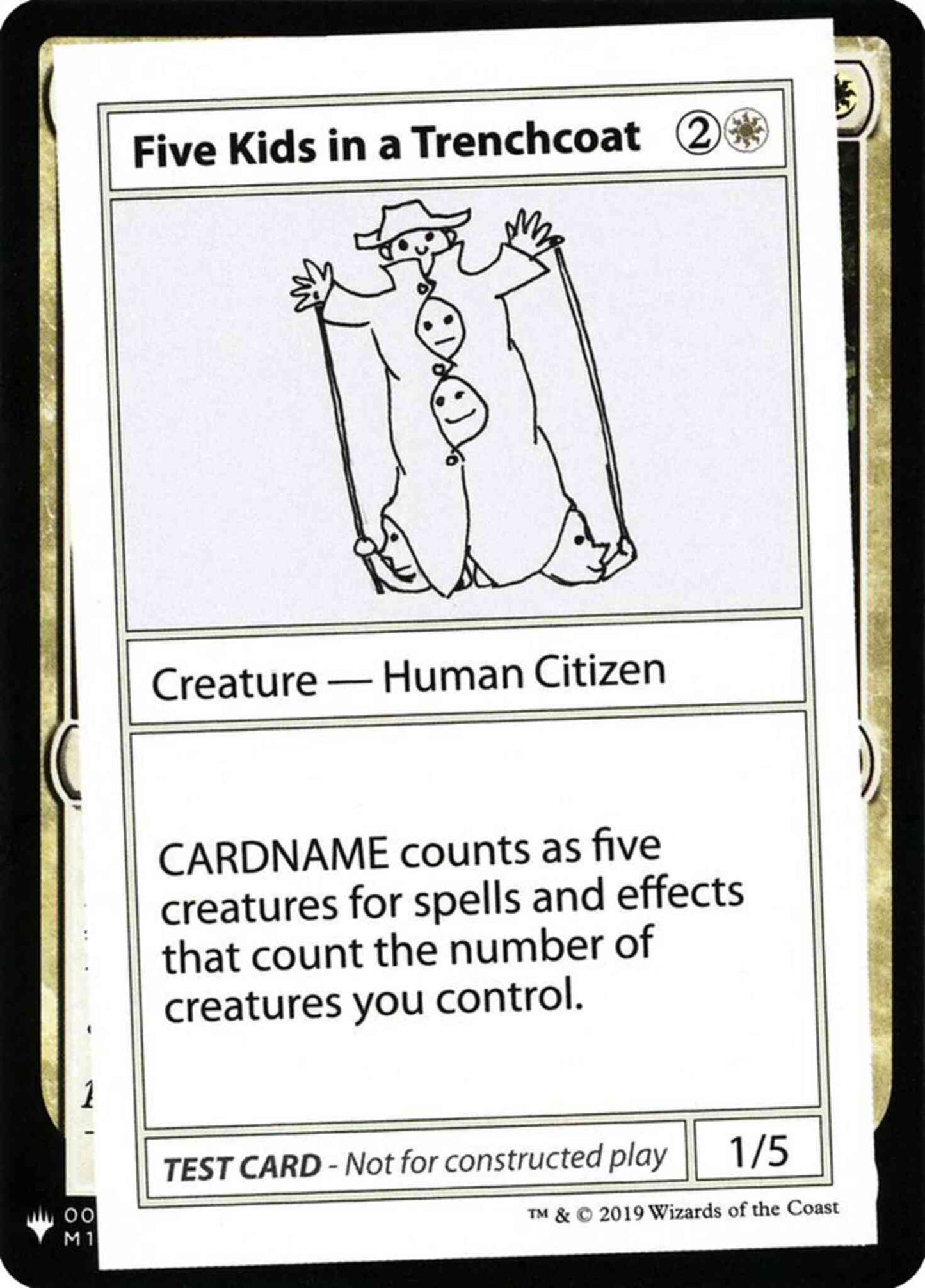 Five Kids in a Trenchcoat - Symbol [5] [Mystery Booster Playtest Cards 2019] [Non-Foil]