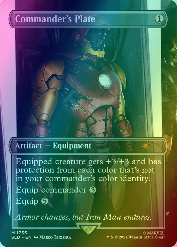 Commander's Plate [1733] [Borderless] [Marvel's Iron Man] [Secret Lair Drop] [Foil]