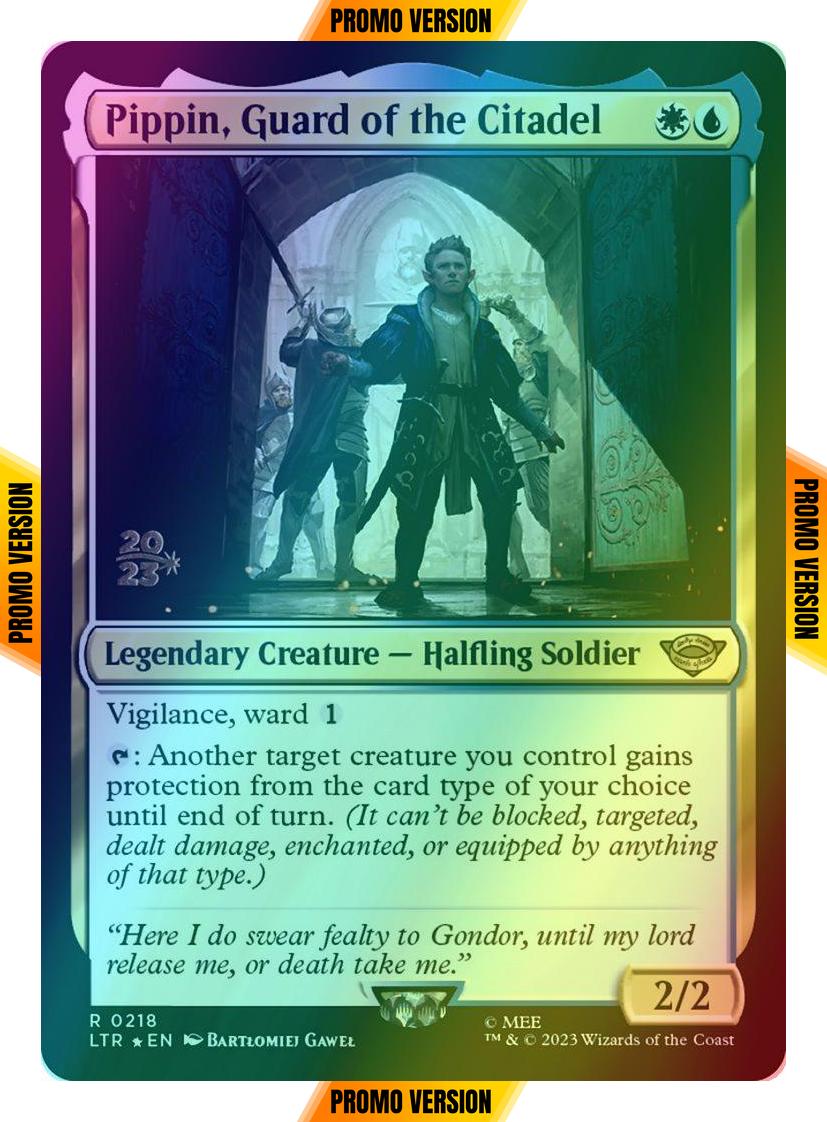 Pippin, Guard of the Citadel [218s] [Prerelease] [The Lord of the Rings: Tales of Middle-earth: Promos] [Foil]