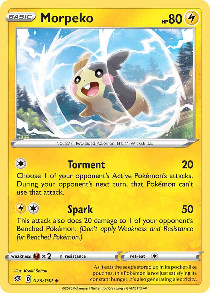 Morpeko - 073/192 - Uncommon [swsh2-073] [Reverse Holo]