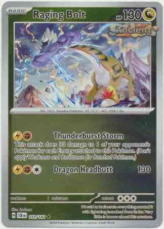 Raging Bolt - 111/142 - Rare [sv07-111] [Reverse Holo]