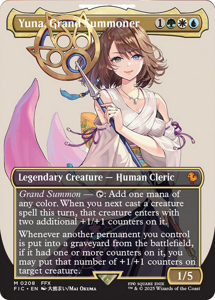 Yuna, Grand Summoner [208] [Borderless] [Character] [FINAL FANTASY: Commander] [Non-Foil]