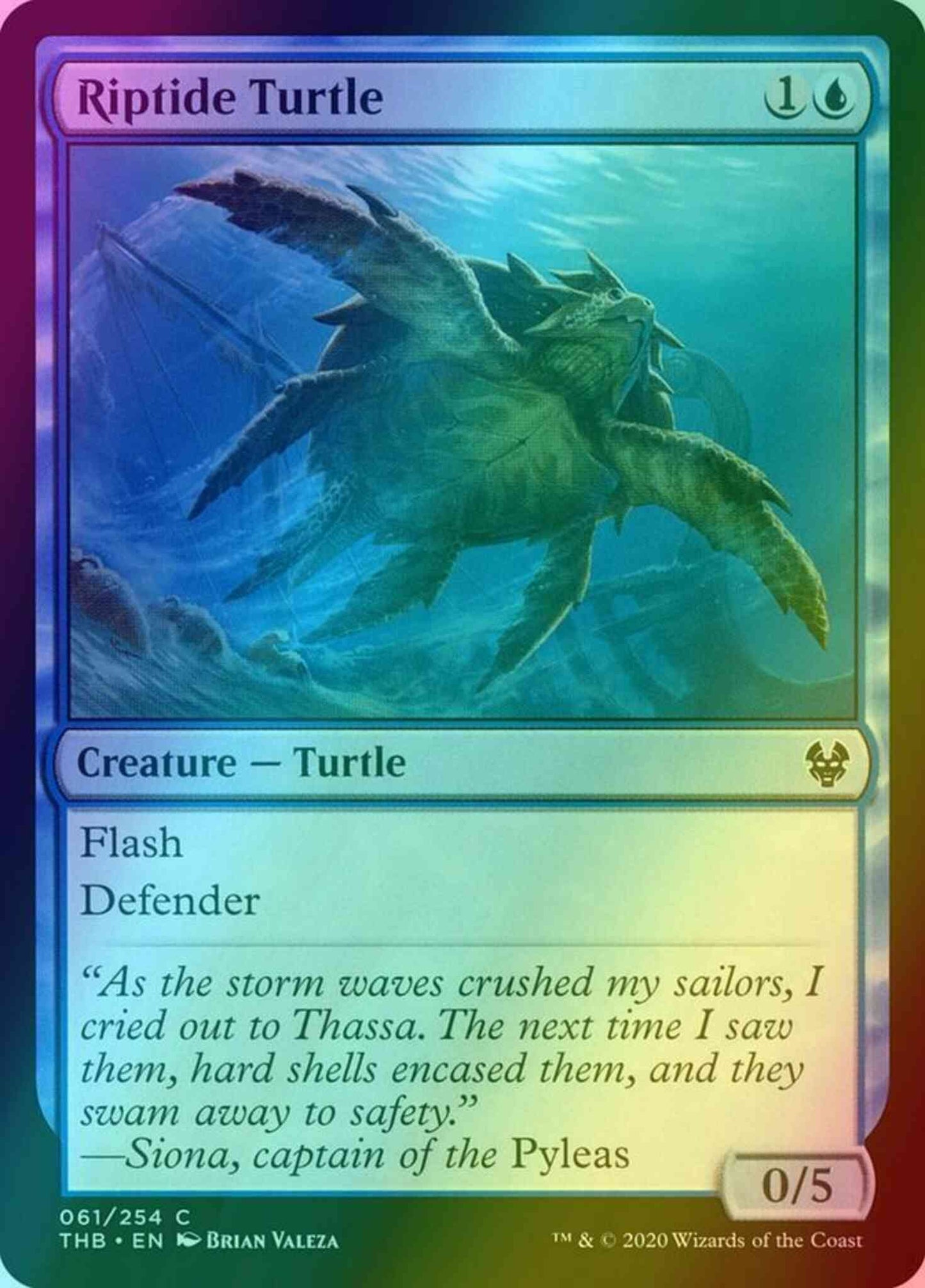 Riptide Turtle [61] [Theros Beyond Death] [Foil]