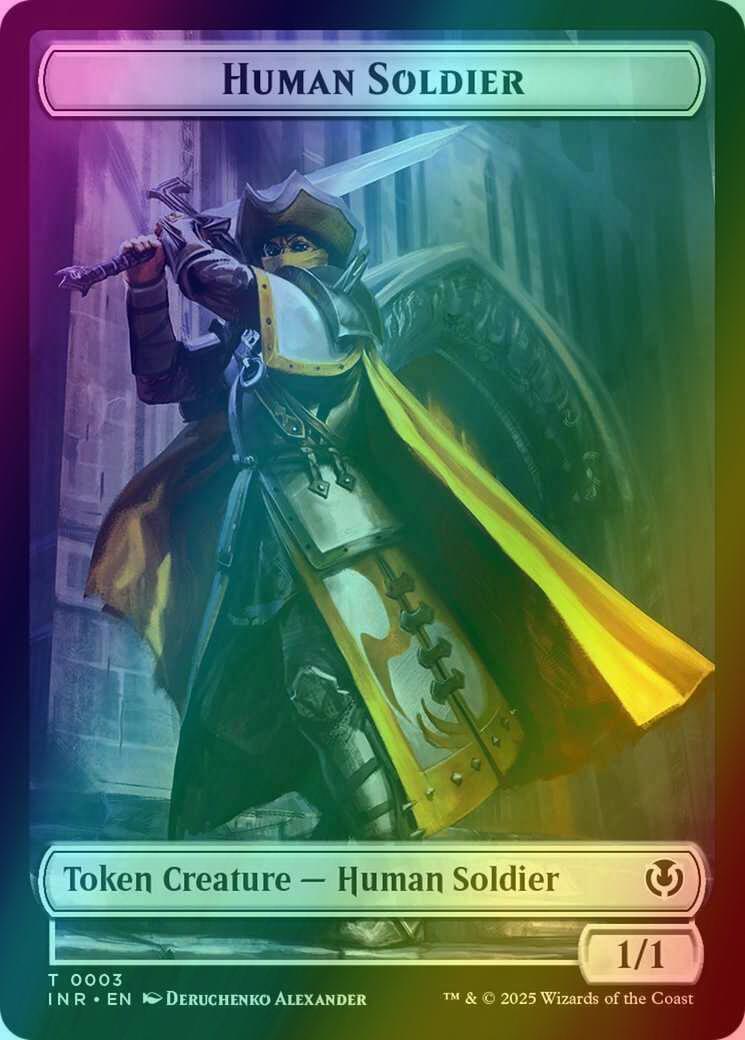 Clue Token (22) // Human Soldier Token (03) [Innistrad Remastered: Tokens] [Foil]