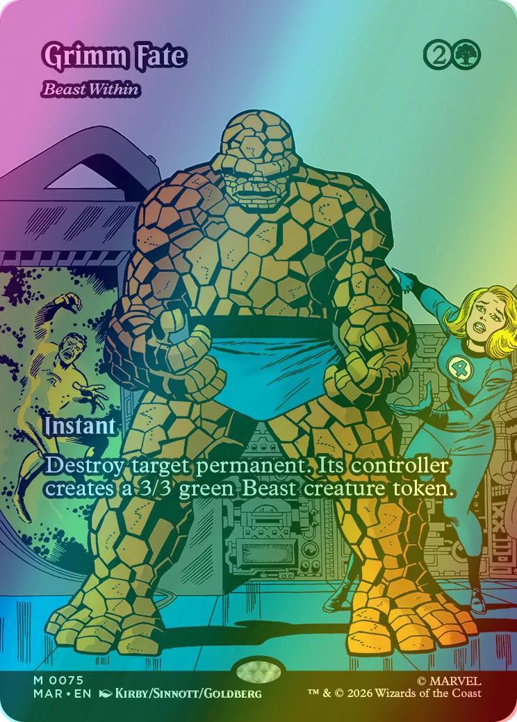 Grimm Fate - Beast Within [75] [Borderless] [Source Material] [Marvel Universe] [Foil]