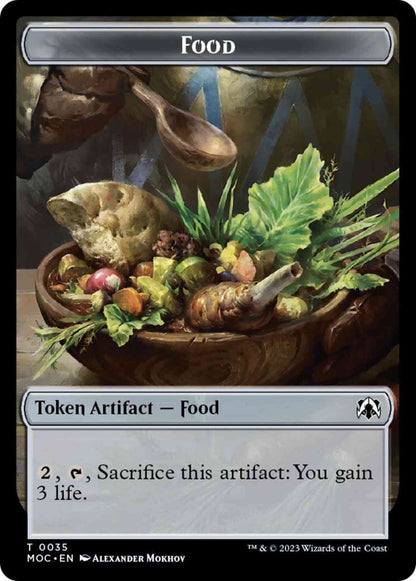 Food Token (35) // Replicated Ring Token (41) [March of the Machine: Commander: Tokens] [Non-Foil]